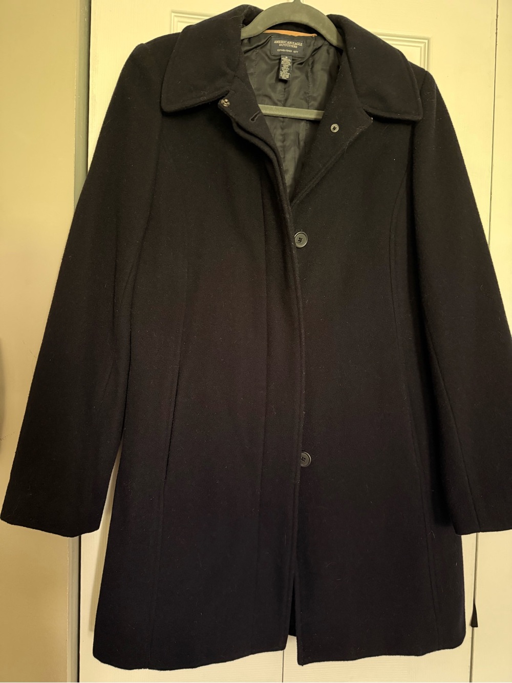 American Eagle Outfitters Black Wool Pea Coat